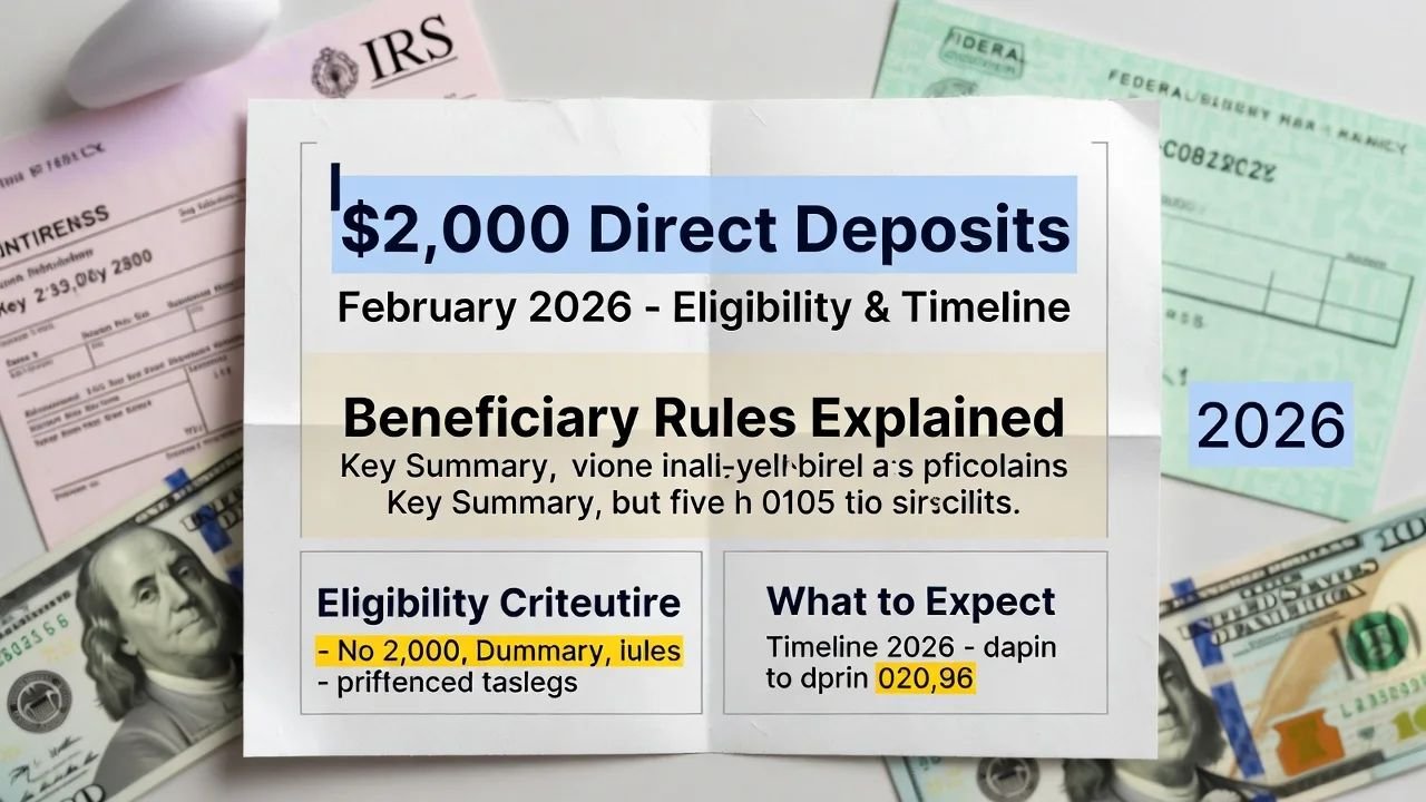 $2,000 Direct Deposits February 2026 Cause Buzz: Who Is Eligible, When Payments Arrive, and the Real Rules