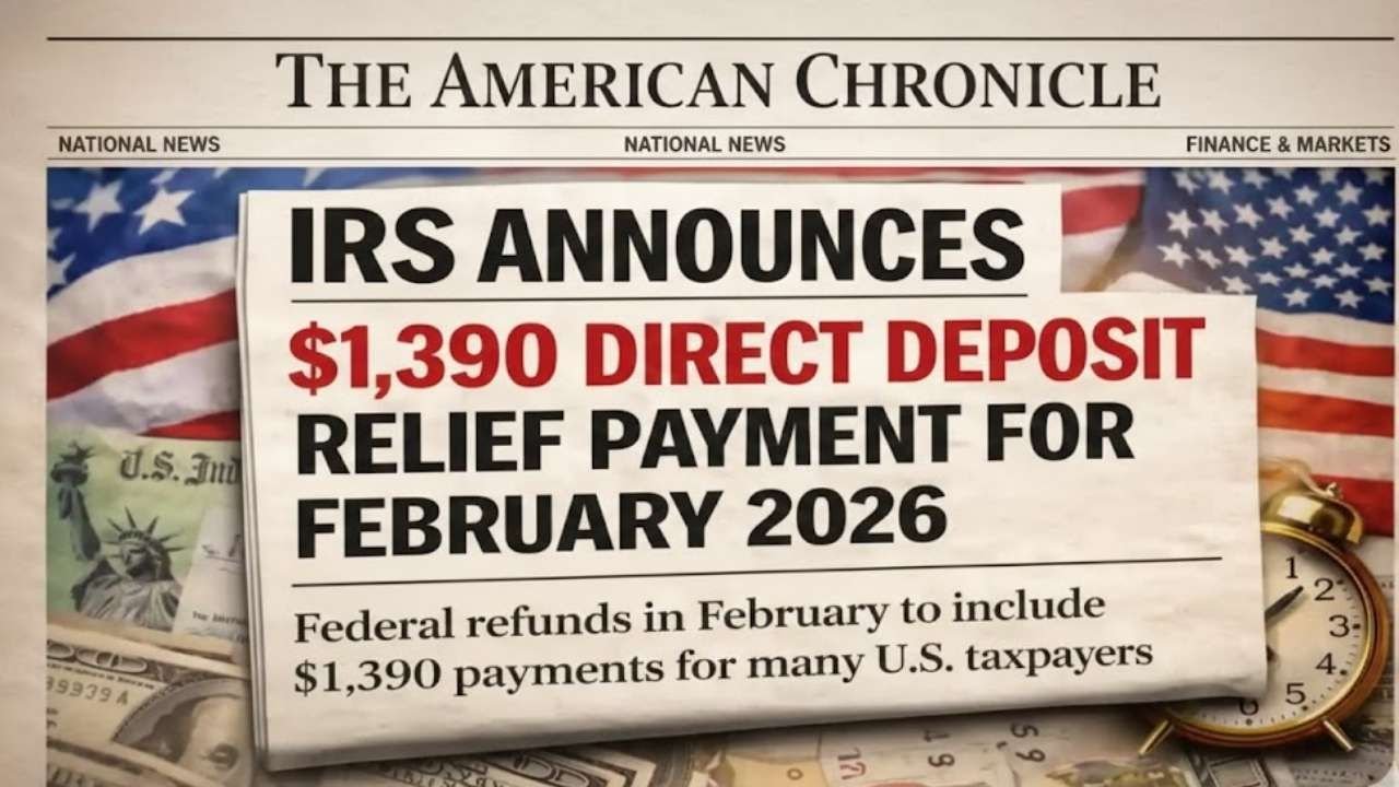 IRS $1,390 Direct Deposit Relief February 2026: Payment Schedule & Eligibility