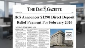IRS $1,390 Direct Deposit Relief Payment for February 2026: What Taxpayers Need to Know